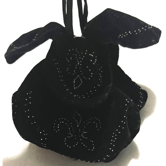 Lot of 2 vintage purses Black ,red and 1 pair of black Lace Fingerless gloves - Picture 8 of 12